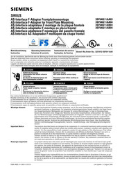 Siemens SIRIUS 3SF5402-1AA04 Instructions De Service