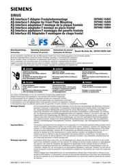 Siemens SIRIUS 3SF5402-1AA03 Instructions De Service