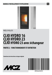 MCZ CLIO HYDRO 16 Manuel D'installation Et D'utilisation