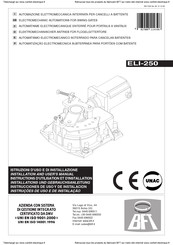 BFT ELI-250 Instructions D'utilisation Et D'installation