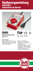 LGB 50080 Instructions De Service