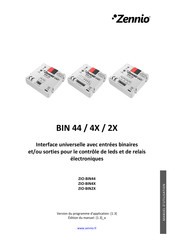 Zennio ZIO-BIN4X Manuel D'utilisation