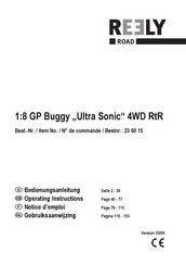 Reely 1:8 GP Buggy Ultra Sonic 4WD RtR Notice D'emploi