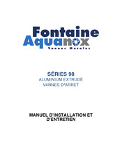 Fontaine Aquanox 98 Série Manuel D'installation Et D'entretien