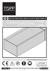 TOPP T150 Instructions Pour L'installation Et Mode D'emploi