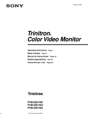 Sony Trinitron PVM-20S1WE Mode D'emploi