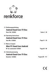 Conrad renkforce Android Quad Core Notice D'emploi