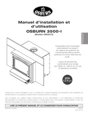 Osburn OB03510 Manuel D'installation Et D'utilisation