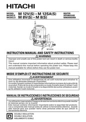 Hitachi M 12VS Mode D'emploi Et Instructions De Securite