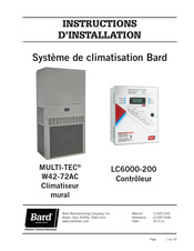 Bard MULTI-TEC W42-72AC Instructions D'installation