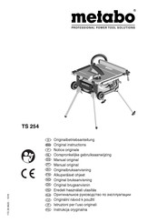 Metabo TS 254 Notice Originale