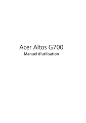 Acer Altos G700 Manuel D'utilisation