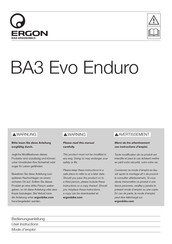 Ergon BA3 Evo Enduro Mode D'emploi