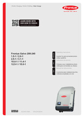 Fronius Galvo 3.1-1 208-240 Instructions De Service