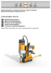 ALFRA ROTABEST RB 35 SP Manuel D'utilisation