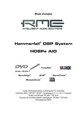 RME Hammerfall DSP Mode D'emploi