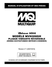 MQ Multiquip Mikasa MVH308GH Manuel D'utilisation