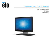 Elo Touch Solutions ET1302L Manuel De L'utilisateur