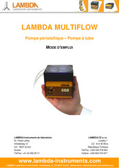 Lambda MULTIFLOW Mode D'emploi