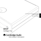 Cambridge Audio azur DacMagic Plus Manuel De L'utilisateur