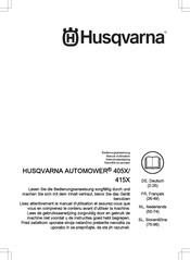 Husqvarna AUTOMOWER 405X Manuel D'utilisation