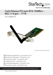 StarTech.com PCI150WN1X1 Guide De L'utilisateur