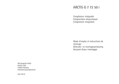 AEG ARCTIS G 7 72 50 i Mode D'emploi Et Instructions De Montage