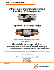 EBRO ARMATUREN EB 1 SYD Série Manuel De Montage