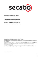 Secabo TC5 Lite Manuel D'utilisation
