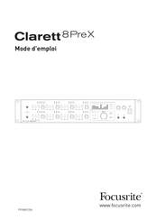 Focusrite Clarett 8 PreX Mode D'emploi