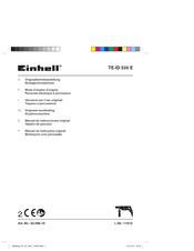 EINHELL 42.596.10 Mode D'emploi D'origine