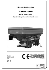 Amazone ZA-M 1500 Notice D'utilisation