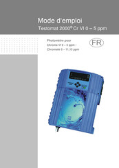 Heyl Testomat 2000 Cr VI 0 Mode D'emploi