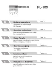 HumanTechnik PL-100 Mode D'emploi