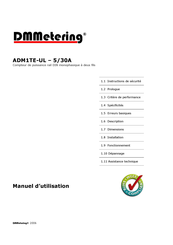 Inepro DMMetering ADM1TE-UL-5/30A Manuel D'utilisation