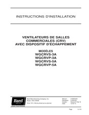 Bard WGCRVS-5A Instructions D'installation