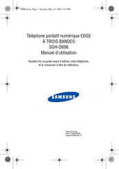 Samsung SGH-D606 Manuel D'utilisation