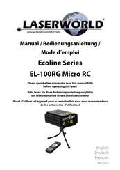 Laserworld Ecoline EL-100RG Micro IR Mode D'emploi