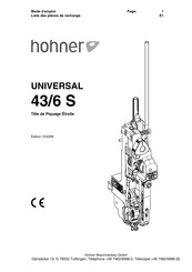 Hohner UNIVERSAL 43/6 S Mode D'emploi