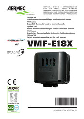 AERMEC Variable Multi Flow VMF-E18X Manuel D'utilisation Et D'installation