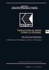 Kettler 2 E Pro Street Traduction Du Mode D'emploi Original