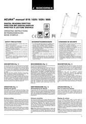 socorex ACURA 825 Mode D'emploi