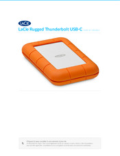 Lacie Rugged Thunderbolt USB-C Guide De L'utilisateur