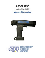 GDD Instrumentation Sonde MPP Série Manuel D'instruction