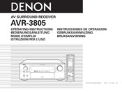 Denon AVR-3805 Mode D'emploi