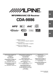 Alpine CDA-9886 Mode D'emploi