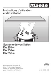 Miele DA 251-4 Instructions D'utilisation Et D'installation