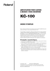 Roland KC-100 Mode D'emploi