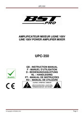 BST Pro UPC-350 Manuel D'utilisation