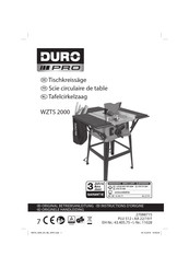 DURO PRO WZTS 2000 Instructions D'origine